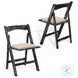 Hearthwood Haven Black Sand Folding Dining Chair Set of 2