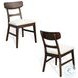 Cozy Luxe Walnut Dining Chair Set of 2