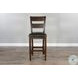 Havenstead Dark Brown Ladderback Barstool Set of 2