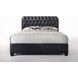 Ireland II Black King Upholstered Panel Bed