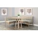 Mia Wheat Upholstered Corner Dining Bench