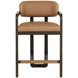 Cypress Ludlow Sesame Leather Upholstered Counter Height Stool