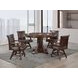 Gettysburg Dark Distressed Chestnut Adjustable Game Table Set with Flip Over Chip Holders
