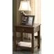 Gettysburg Heavy Distressed Dark Rectangular End Table