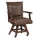 Gettysburg Dark Distressed Chestnut Adjustable Game Table Set with Flip Over Chip Holders