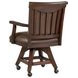 Gettysburg Dark Distressed Chestnut Adjustable Game Table Set with Flip Over Chip Holders