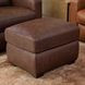 Hudson Dark Brown Leather Upholstered Rectangular Ottoman