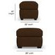 Hudson Dark Brown Leather Upholstered Rectangular Ottoman