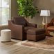 Hudson Dark Brown Leather Upholstered Rectangular Ottoman