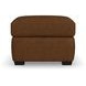 Hudson Brown Leather Upholstered Rectangular Ottoman