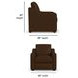 Hudson Dark Brown Leather Upholstered Accent Chair