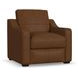 Hudson Brown Leather Upholstered Accent Chair