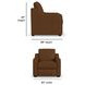 Hudson Brown Leather Upholstered Accent Chair