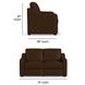 Hudson Dark Brown Leather 70" Loveseat