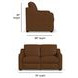 Hudson Brown Leather 70" Loveseat