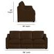 Hudson Dark Brown Leather 98" Sofa