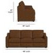 Hudson Brown Leather 98" Sofa