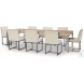 Biscayne Malabar And Alabaster Leg Extendable Dining Table