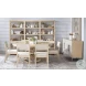 Biscayne Malabar And Alabaster Extendable Oval Dining Room Set With Woven Back Chair