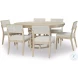 Biscayne Malabar And Alabaster Extendable Oval Dining Room Set With Woven Back Chair