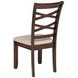 Barton Dark Brown and Light Tan Upholstered 5 Piece Drop Leaf Dining Set