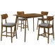 Robbie Walnut 5 Piece Counter Height Dining Set
