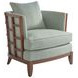 Ocean Club Abaco Green Upholstered Accent Chair with Pillow