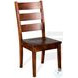 Villa Rosso Vintage Mocha Ladderback Wood Dining Chair Set of 2