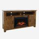 Cannon Valley Distressed Brown 60" TV Stand with Electric Fireplace