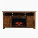 Cannon Valley Distressed Brown 60" TV Stand with Electric Fireplace