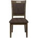 Cannon Valley Distressed Medium Brown Upholstered Side Chair Set of 2