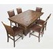 Cannon Valley Medium Brown Upholstered 7 Piece Counter Height Dining Set with Nailhead Trim