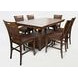 Cannon Valley Medium Brown Upholstered 7 Piece Counter Height Dining Set with Nailhead Trim