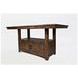 Cannon Valley Distressed Medium Brown Adjustable Height Storage Dining Table