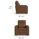 Dutch Cortado Brown Leather Zero Gravity Power Recliner with Power Lumbar and USB Charging