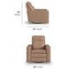 Dutch Desert Tan Leather Zero Gravity Swivel Gliding Power Recliner with USB Charging and Heat Massage