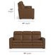 Dutch Cortado Brown Leather 91" Zero Gravity Power Reclining Sofa with Power Lumbar and USB Charging