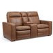 Dutch Cortado Brown Leather Zero Gravity Power Reclining Living Room Set