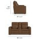 Dutch Cortado Brown Leather 78" Zero Gravity Power Reclining Loveseat with Console and USB Charging