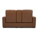 Dutch Cortado Brown Leather 78" Zero Gravity Power Reclining Loveseat with Console and USB Charging