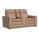 Dutch Desert Tan Leather 78" Zero Gravity Power Reclining Loveseat with Console and USB Charging