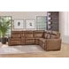 Dutch Cortado Brown Leather 6 Piece Modular Zero Gravity Power Reclining Sectional with Power Lumbar and USB Charging