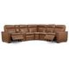 Dutch Cortado Brown Leather 6 Piece Modular Zero Gravity Power Reclining Sectional with Power Lumbar and USB Charging
