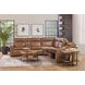 Dutch Cortado Brown Leather 6 Piece Modular Zero Gravity Power Reclining Sectional with Power Lumbar and USB Charging