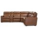 Dutch Cortado Brown Leather 6 Piece Modular Zero Gravity Power Reclining Sectional with Power Lumbar and USB Charging