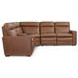 Dutch Cortado Brown Leather 6 Piece Modular Zero Gravity Power Reclining Sectional with Power Lumbar and USB Charging