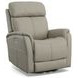 View Beige Leather Swivel Power Recliner With Power Headrest And Lumbar