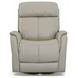 View Beige Leather Swivel Power Recliner With Power Headrest And Lumbar
