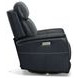 View Blue Leather Swivel Power Recliner With Power Headrest And Lumbar