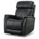 View Blue Leather Swivel Power Recliner With Power Headrest And Lumbar
